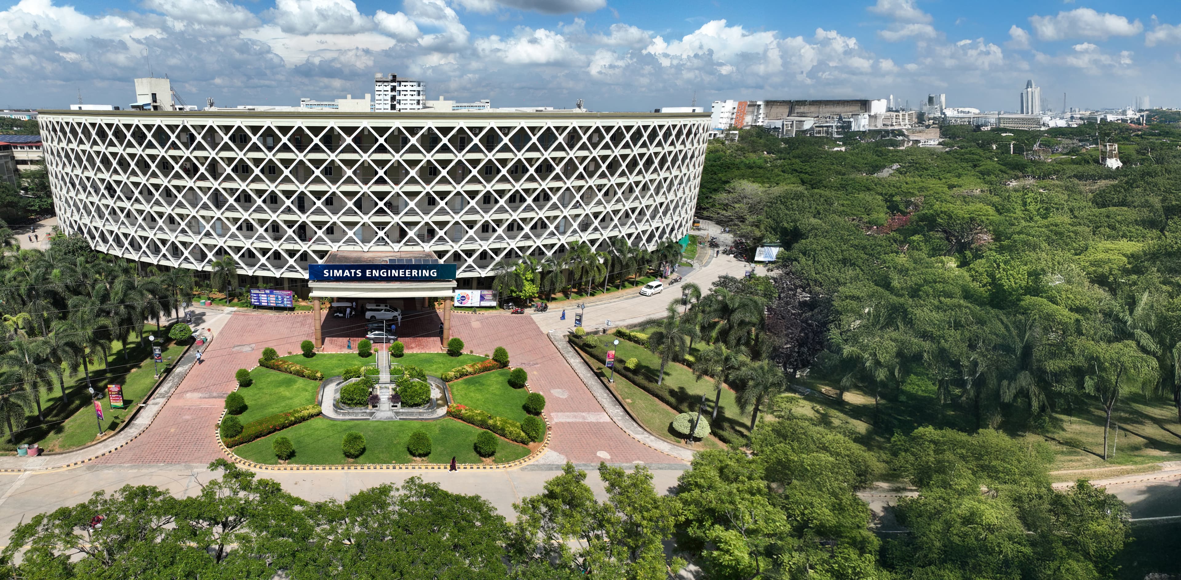 SIMATS Engineering College Campus aerial view